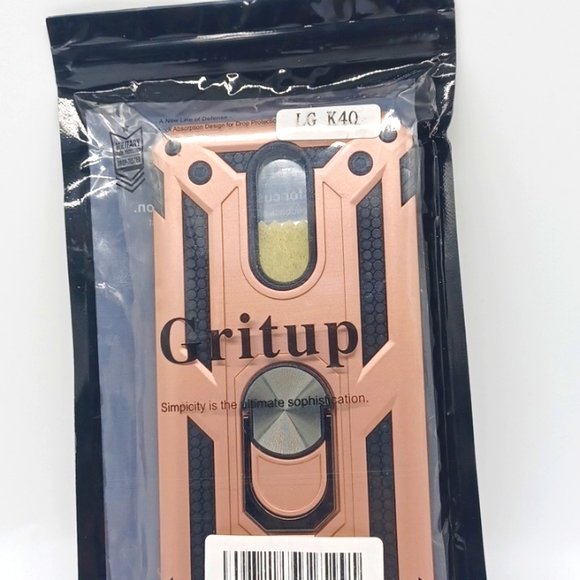 Gritup Metal Ring Kickstand Armor Cover Phone Case for LG K40, LG Solo Rose Gold - Picture 10 of 10